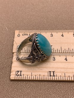 *Кольцо р.19 Микс Марказит Амазонит арт. HR329-943 вес 10,01 г - фото 291645 *Кольцо р.19 Микс Марказит Амазонит арт. HR329-943 вес 10,01 г - фото 291645