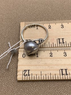 *Кольцо р.18,5 Серебристый Жемчуг д.10*10,5мм арт 1.0422.0.b-074 Вес 3,07 г - фото 291684 *Кольцо р.18,5 Серебристый Жемчуг д.10*10,5мм арт 1.0422.0.b-074 Вес 3,07 г - фото 291684