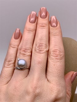 *Кольцо р.16 Серебристый Жемчуг д.9*9,5мм арт. 1.0326.0.b-945 Вес 2,95 г - фото 291703 *Кольцо р.16 Серебристый Жемчуг д.9*9,5мм арт. 1.0326.0.b-945 Вес 2,95 г - фото 291703