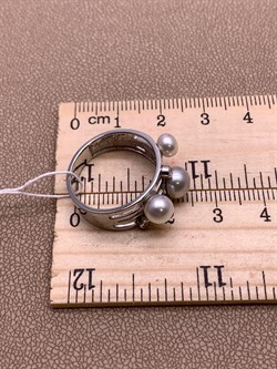 *Кольцо р.18,5 Серебристый и Белый Жемчуг д.5*5,5 д.5,5*6 д.6,5*7мм арт. 1.0107.0.b-107 Вес 4,45 г - фото 291741 *Кольцо р.18,5 Серебристый и Белый Жемчуг д.5*5,5 д.5,5*6 д.6,5*7мм арт. 1.0107.0.b-107 Вес 4,45 г - фото 291741