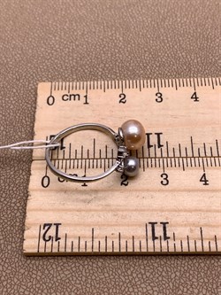 *Кольцо р.18 Жемчуг Микс д.5*5,5 д.7,5*8мм арт. 1.0383.0.b-244 Вес 2,03 г - фото 291752