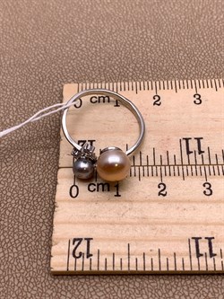 *Кольцо р.18 Жемчуг Микс д.5*5,5 д.7,5*8мм арт. 1.0383.0.b-244 Вес 2,03 г - фото 291753