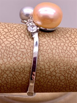 *Кольцо р.18 Жемчуг Микс д.5*5,5 д.7,5*8мм арт. 1.0383.0.b-244 Вес 2,03 г - фото 291757