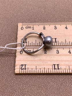 *Кольцо р.17,5 Серебристый Жемчуг д.9*9,5мм арт. 1.0351.0.b-980 Вес 2,81 г - фото 291792 *Кольцо р.17,5 Серебристый Жемчуг д.9*9,5мм арт. 1.0351.0.b-980 Вес 2,81 г - фото 291792