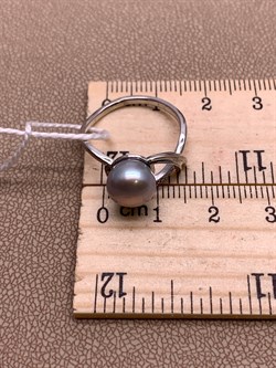 *Кольцо р.17,5 Серебристый Жемчуг д.9*9,5мм арт. 1.0351.0.b-980 Вес 2,81 г - фото 291794 *Кольцо р.17,5 Серебристый Жемчуг д.9*9,5мм арт. 1.0351.0.b-980 Вес 2,81 г - фото 291794