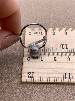 *Кольцо р.17,5 Серебристый Жемчуг д.9*9,5мм арт. 1.0351.0.b-980 Вес 2,81 г - фото 291796 *Кольцо р.17,5 Серебристый Жемчуг д.9*9,5мм арт. 1.0351.0.b-980 Вес 2,81 г - фото 291796