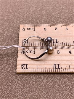 *Кольцо р.19 Жемчуг Микс д.6*6,5мм арт. 1.0301.0.b-953 Вес 1,8 г - фото 291801