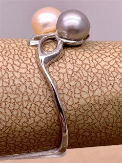 *Кольцо р.19 Жемчуг Микс д.6*6,5мм арт. 1.0301.0.b-953 Вес 1,8 г - фото 291806