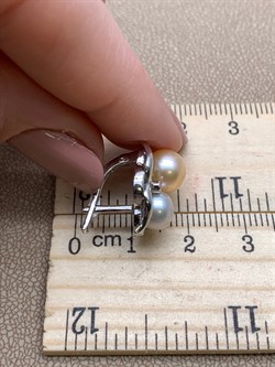 *Серьги Жемчуг Микс д.6,5*7 д.7,5*8мм арт. 2.0036.0.b-964 Вес 5,92 г - фото 291848