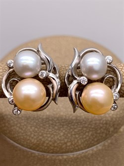 *Серьги Жемчуг Микс д.6,5*7 д.7,5*8мм арт. 2.0036.0.b-964 Вес 5,92 г - фото 291850