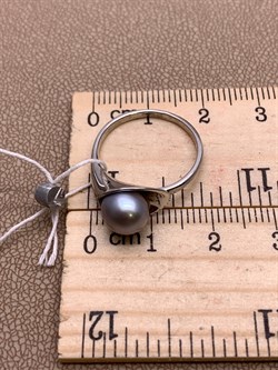 *Кольцо р.16,5 Серебристый Жемчуг д.7*7,5мм арт. 11600676.0.d-426 Вес 2,46 г - фото 291854 *Кольцо р.16,5 Серебристый Жемчуг д.7*7,5мм арт. 11600676.0.d-426 Вес 2,46 г - фото 291854