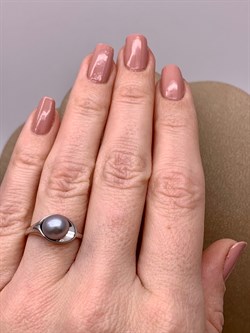 *Кольцо р.16,5 Серебристый Жемчуг д.7*7,5мм арт. 11600676.0.d-426 Вес 2,46 г - фото 291855 *Кольцо р.16,5 Серебристый Жемчуг д.7*7,5мм арт. 11600676.0.d-426 Вес 2,46 г - фото 291855