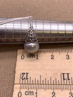 *Кольцо р.16,5 Серебристый Жемчуг д.9,5*10мм арт. 1.0480.0.b-557 Вес 2,57 г - фото 291875 *Кольцо р.16,5 Серебристый Жемчуг д.9,5*10мм арт. 1.0480.0.b-557 Вес 2,57 г - фото 291875