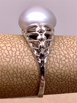 *Кольцо р.16,5 Серебристый Жемчуг д.9,5*10мм арт. 1.0480.0.b-557 Вес 2,57 г - фото 291878 *Кольцо р.16,5 Серебристый Жемчуг д.9,5*10мм арт. 1.0480.0.b-557 Вес 2,57 г - фото 291878