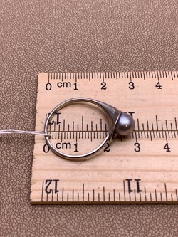 *Кольцо р.20,5 Серебристый Жемчуг д.7*7,5мм арт. 11600676.0.d-402 Вес 2,8 г - фото 291939