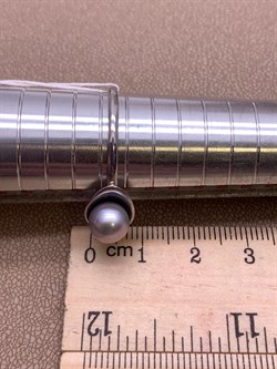 *Кольцо р.20,5 Серебристый Жемчуг д.7*7,5мм арт. 11600676.0.d-402 Вес 2,8 г - фото 291947