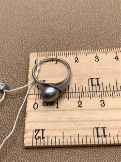 *Кольцо р.16 Серебристый Жемчуг д.7*7,5мм арт. 11600676.0.d-464 Вес 2,47 г - фото 291960 *Кольцо р.16 Серебристый Жемчуг д.7*7,5мм арт. 11600676.0.d-464 Вес 2,47 г - фото 291960