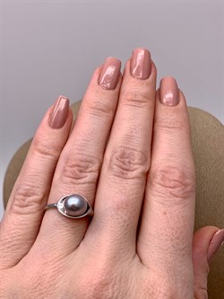 *Кольцо р.16 Серебристый Жемчуг д.7*7,5мм арт. 11600676.0.d-464 Вес 2,47 г - фото 291961 *Кольцо р.16 Серебристый Жемчуг д.7*7,5мм арт. 11600676.0.d-464 Вес 2,47 г - фото 291961