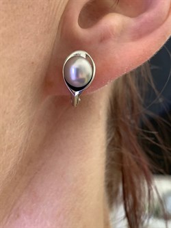 *Серьги Серебристый Жемчуг д.7*7,5мм арт. 21600676.0.d-709 Вес 3,84 г - фото 291970 *Серьги Серебристый Жемчуг д.7*7,5мм арт. 21600676.0.d-709 Вес 3,84 г - фото 291970