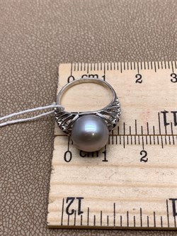 *Кольцо р.15 Серебристый Жемчуг д.9,5*10мм арт. 1.0480.0.b-472 Вес 2,88 г - фото 291983 *Кольцо р.15 Серебристый Жемчуг д.9,5*10мм арт. 1.0480.0.b-472 Вес 2,88 г - фото 291983