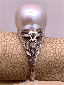 *Кольцо р.15 Серебристый Жемчуг д.9,5*10мм арт. 1.0480.0.b-472 Вес 2,88 г - фото 291987 *Кольцо р.15 Серебристый Жемчуг д.9,5*10мм арт. 1.0480.0.b-472 Вес 2,88 г - фото 291987