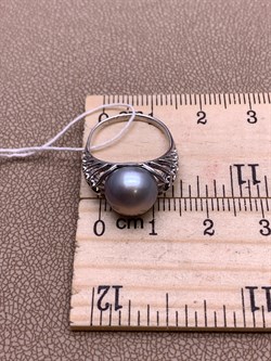 *Кольцо р.15,5 Серебристый Жемчуг д.9,5*10мм арт. 1.0480.0.b-519 Вес 2,59 г - фото 291993 *Кольцо р.15,5 Серебристый Жемчуг д.9,5*10мм арт. 1.0480.0.b-519 Вес 2,59 г - фото 291993