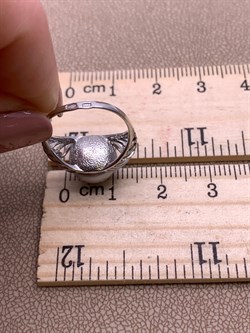 *Кольцо р.15,5 Серебристый Жемчуг д.9,5*10мм арт. 1.0480.0.b-519 Вес 2,59 г - фото 291995 *Кольцо р.15,5 Серебристый Жемчуг д.9,5*10мм арт. 1.0480.0.b-519 Вес 2,59 г - фото 291995