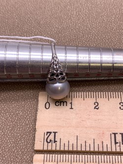 *Кольцо р.15,5 Серебристый Жемчуг д.9,5*10мм арт. 1.0480.0.b-519 Вес 2,59 г - фото 291998 *Кольцо р.15,5 Серебристый Жемчуг д.9,5*10мм арт. 1.0480.0.b-519 Вес 2,59 г - фото 291998