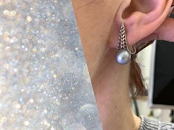 *Серьги Серебристый Жемчуг д.9,5*10мм арт. 21600480.0.b-748 Вес 5,19 г - фото 292019 *Серьги Серебристый Жемчуг д.9,5*10мм арт. 21600480.0.b-748 Вес 5,19 г - фото 292019