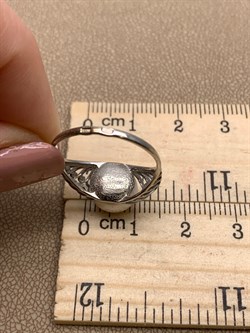 *Кольцо р.18 Белый Жемчуг д.9,5*10мм арт. 1.0480.0.b-287 Вес 2,6 г - фото 292054