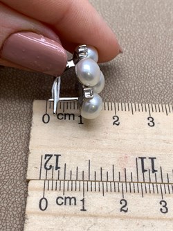 *Серьги Белый Жемчуг д.7*7,5мм арт 2.0106.0.b-471 Вес 8,71 г - фото 292148 *Серьги Белый Жемчуг д.7*7,5мм арт 2.0106.0.b-471 Вес 8,71 г - фото 292148