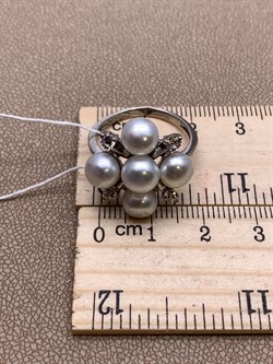 *Кольцо р.18,5 Белый Жемчуг д.7*7,5мм арт. 1.0106.0.b-372 Вес 4,84 г - фото 292154 *Кольцо р.18,5 Белый Жемчуг д.7*7,5мм арт. 1.0106.0.b-372 Вес 4,84 г - фото 292154