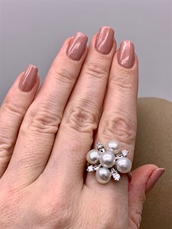 *Кольцо р.18,5 Белый Жемчуг д.7*7,5мм арт. 1.0106.0.b-372 Вес 4,84 г - фото 292156 *Кольцо р.18,5 Белый Жемчуг д.7*7,5мм арт. 1.0106.0.b-372 Вес 4,84 г - фото 292156