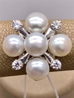 *Кольцо р.18,5 Белый Жемчуг д.7*7,5мм арт. 1.0106.0.b-372 Вес 4,84 г - фото 292159 *Кольцо р.18,5 Белый Жемчуг д.7*7,5мм арт. 1.0106.0.b-372 Вес 4,84 г - фото 292159