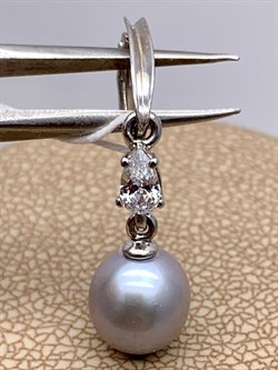 *Кулон Карабин Открывается Серебристый Жемчуг д.8*8,5мм арт. 3.1112.h.d-409 Вес 1,55 г - фото 292190 *Кулон Карабин Открывается Серебристый Жемчуг д.8*8,5мм арт. 3.1112.h.d-409 Вес 1,55 г - фото 292190