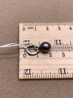 *Кулон Карабин Открывается Черный Жемчуг д.8*8,5мм арт. 3.1112.0.d-910 Вес 1,28 г - фото 292193 *Кулон Карабин Открывается Черный Жемчуг д.8*8,5мм арт. 3.1112.0.d-910 Вес 1,28 г - фото 292193