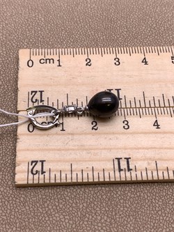 *Кулон Карабин Открывается Черный Жемчуг д.8*8,5мм арт. 3.1112.h.d-324 Вес 1,65 г - фото 292203 *Кулон Карабин Открывается Черный Жемчуг д.8*8,5мм арт. 3.1112.h.d-324 Вес 1,65 г - фото 292203