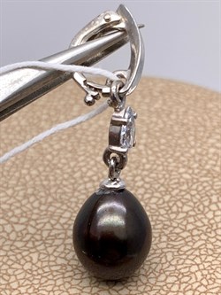 *Кулон Карабин Открывается Черный Жемчуг д.8*8,5мм арт. 3.1112.h.d-324 Вес 1,65 г - фото 292207 *Кулон Карабин Открывается Черный Жемчуг д.8*8,5мм арт. 3.1112.h.d-324 Вес 1,65 г - фото 292207