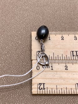 *Кулон Карабин Открывается Черный Жемчуг д.8,5*9мм арт. 3.1112.h.d-042 Вес 2,06 г - фото 292211 *Кулон Карабин Открывается Черный Жемчуг д.8,5*9мм арт. 3.1112.h.d-042 Вес 2,06 г - фото 292211