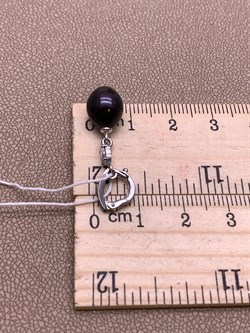 *Кулон Карабин Открывается Черный Жемчуг д.8*8,5мм арт. 3.1112.h.d-270 Вес 1,69 г - фото 292216 *Кулон Карабин Открывается Черный Жемчуг д.8*8,5мм арт. 3.1112.h.d-270 Вес 1,69 г - фото 292216