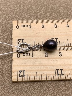 *Кулон Карабин Открывается Черный Жемчуг д.8*8,5мм арт. 3.1112.h.d-355 Вес 1,68 г - фото 292226 *Кулон Карабин Открывается Черный Жемчуг д.8*8,5мм арт. 3.1112.h.d-355 Вес 1,68 г - фото 292226