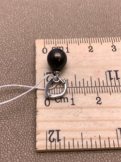 *Кулон Карабин Открывается Черный Жемчуг д.8*8,5мм арт. 3.1112.0.d-272 Вес 1,32 г - фото 292232 *Кулон Карабин Открывается Черный Жемчуг д.8*8,5мм арт. 3.1112.0.d-272 Вес 1,32 г - фото 292232