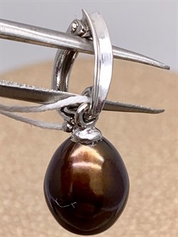 *Кулон Карабин Открывается Шоколадный Жемчуг д.8*8,5мм арт. 3.1112.a.d-007 Вес 1,37 г - фото 292249 *Кулон Карабин Открывается Шоколадный Жемчуг д.8*8,5мм арт. 3.1112.a.d-007 Вес 1,37 г - фото 292249