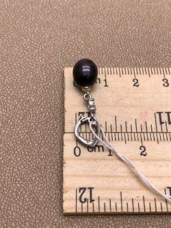 *Кулон Карабин Открывается Черный Жемчуг д.8*8,5мм арт. 3.1112.h.d-294 Вес 1,68 г - фото 292265 *Кулон Карабин Открывается Черный Жемчуг д.8*8,5мм арт. 3.1112.h.d-294 Вес 1,68 г - фото 292265