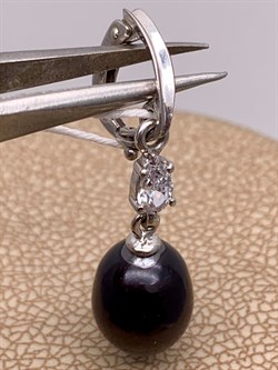 *Кулон Карабин Открывается Черный Жемчуг д.8*8,5мм арт. 3.1112.h.d-294 Вес 1,68 г - фото 292268 *Кулон Карабин Открывается Черный Жемчуг д.8*8,5мм арт. 3.1112.h.d-294 Вес 1,68 г - фото 292268