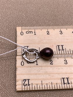 *Кулон Карабин Открывается Шоколадный Жемчуг д.8*8,5мм арт. 3.1110.0.d-088 Вес 1,46 г - фото 292277 *Кулон Карабин Открывается Шоколадный Жемчуг д.8*8,5мм арт. 3.1110.0.d-088 Вес 1,46 г - фото 292277