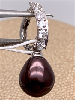 *Кулон Карабин Открывается Шоколадный Жемчуг д.8*8,5мм арт. 3.1110.0.d-088 Вес 1,46 г - фото 292280 *Кулон Карабин Открывается Шоколадный Жемчуг д.8*8,5мм арт. 3.1110.0.d-088 Вес 1,46 г - фото 292280