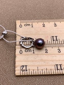 *Кулон Карабин Открывается Черный Жемчуг д.8*8,5мм арт. 3.1110.0.d-034 Вес 1,36 г - фото 292282 *Кулон Карабин Открывается Черный Жемчуг д.8*8,5мм арт. 3.1110.0.d-034 Вес 1,36 г - фото 292282