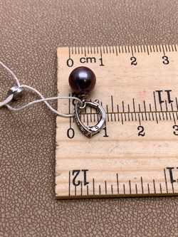 *Кулон Карабин Открывается Черный Жемчуг д.8*8,5мм арт. 3.1110.0.d-034 Вес 1,36 г - фото 292283 *Кулон Карабин Открывается Черный Жемчуг д.8*8,5мм арт. 3.1110.0.d-034 Вес 1,36 г - фото 292283