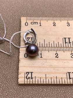 *Кулон Карабин Открывается Черный Жемчуг д.8*8,5мм арт. 3.1110.0.d-034 Вес 1,36 г - фото 292284 *Кулон Карабин Открывается Черный Жемчуг д.8*8,5мм арт. 3.1110.0.d-034 Вес 1,36 г - фото 292284